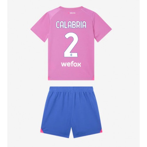 Maillot de foot AC Milan Davide Calabria #2 Troisième enfant 2023-24 Manches Courte (+ pantalon court)